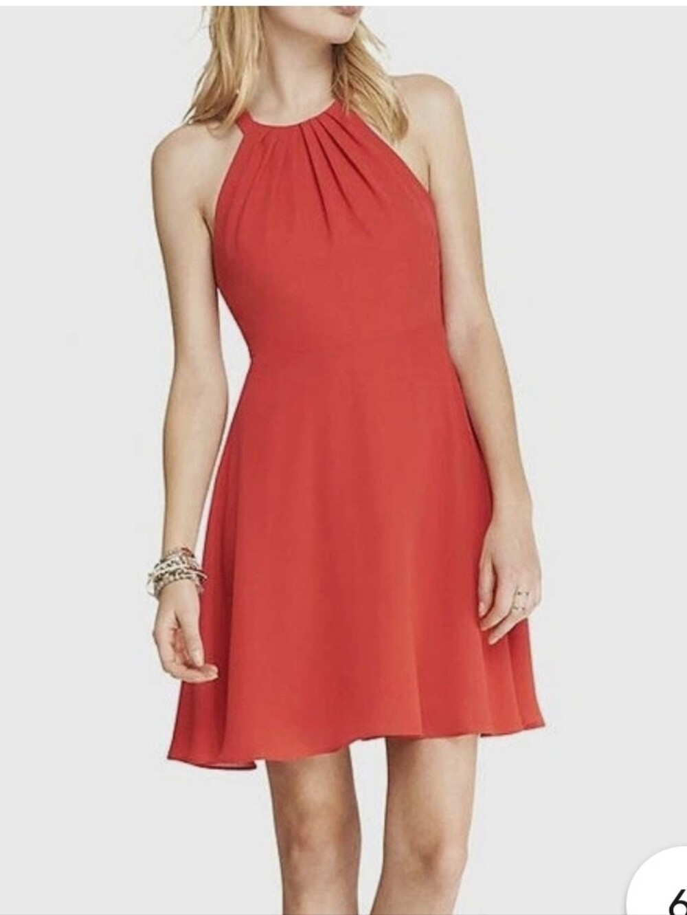 Express Red Halter Neck Mini Dress Sz 2